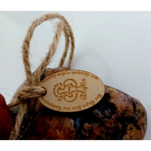 Rustic Duck Bird Decoy Figure Small Country Angels Cottage Decor Rock Form - Picture 3 of 11